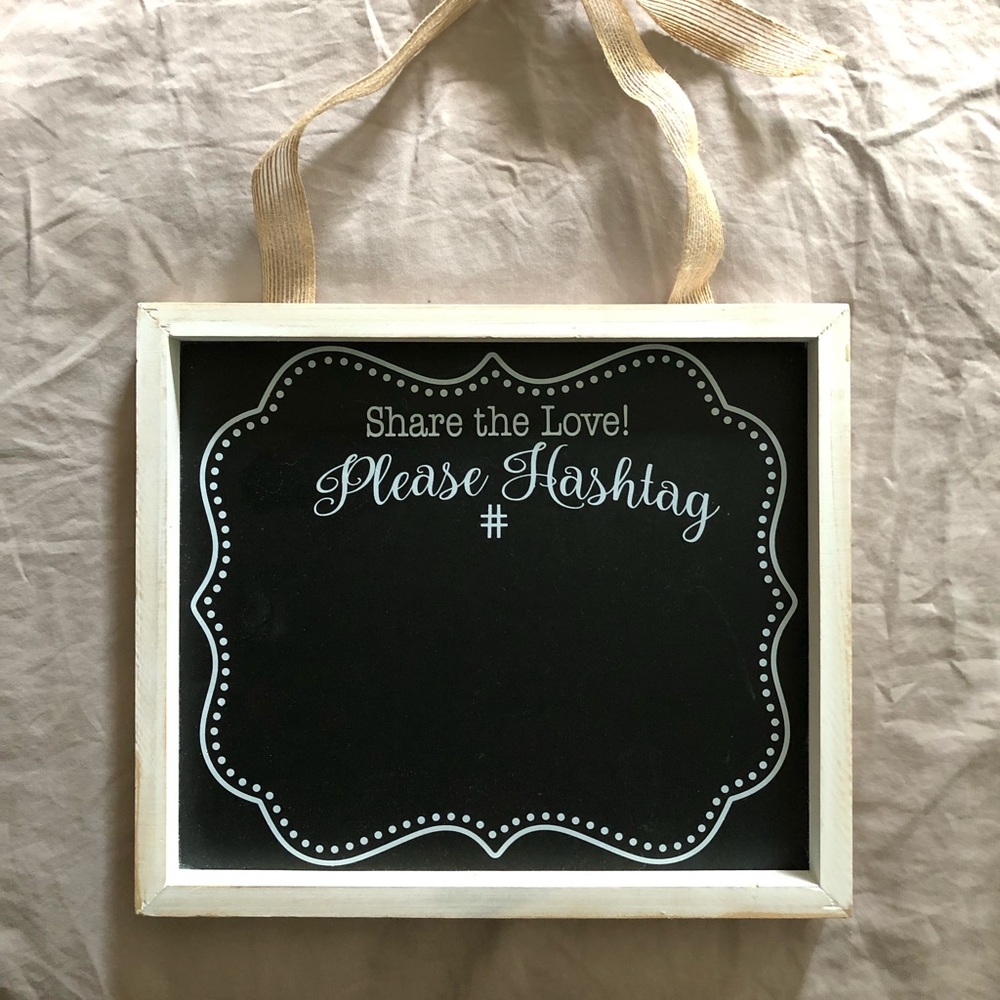 Hashtag Chalk Sign - Picture 1 of 2